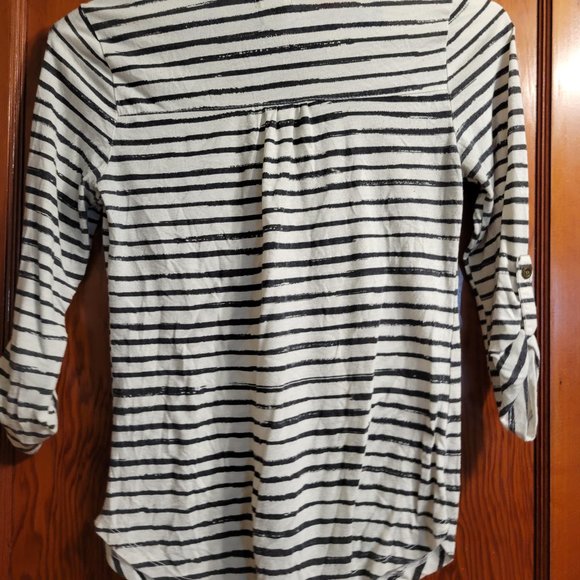 Striped Jersey Button-Down - Picture 2 of 3